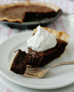 sweetoothgirl:  Easy Brownie Pie 
