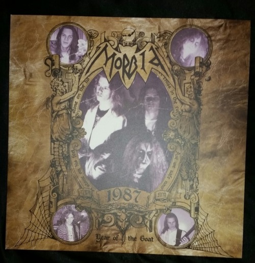 satanhastetanus: My copy of Morbid’s Year of the Goat on clear black/lilac splatter vinyl