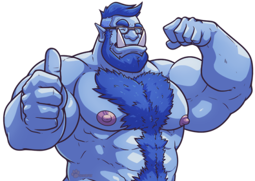 Orctober Sticker Burukcommission for DokoroKuma  oh his character Buruk . i like the idea of the bi