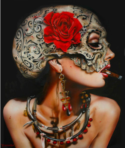 asylum-art:  Seductive Female Paintings by Brian M Viveros  Celebrated Surrealist fetish/mutilation artist Brian M. Viveros is now utilizing the medium of film to capture the dark and evocative debris that radiates from his mind. Brian is internationally