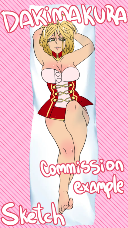 Commission open! DAKIMAKURA COMMISSIONsketch: $10USD    or 1000 points  lineart: $15USD or 1500 po