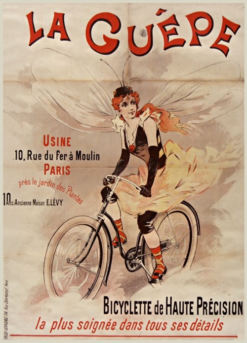 La guêpe.Bicyclette de haute précision, la plus soignée dans tous les détails.Affiche.Date and autho