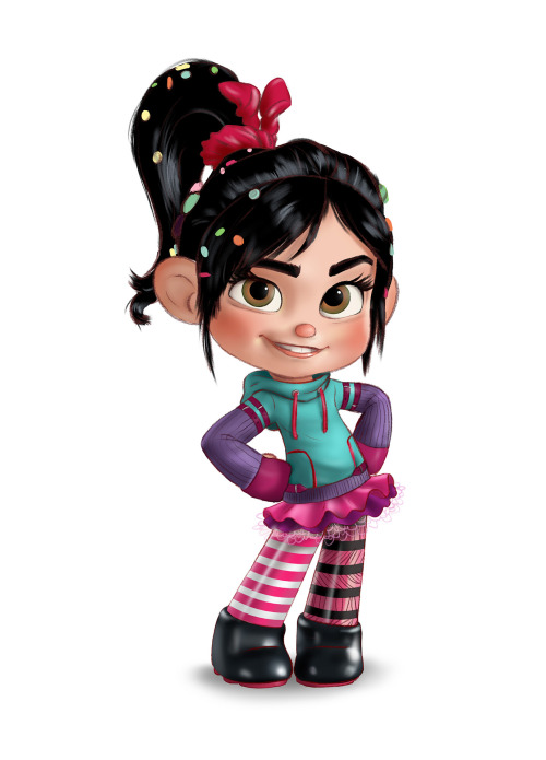 I’ve been asked to draw a few Slaughter Race outfit variations for Vanellope, here’s the