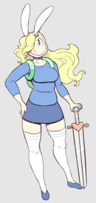 angstrom-nsfw:  Gloria dressed up as Fionna for Halloween, plus timeskip!Gloria’s new default boob size