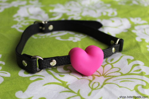 bdsmgeekshop:  Want to say “I love you.” but not have to talk? Well check out the Silicone Heart Gag!