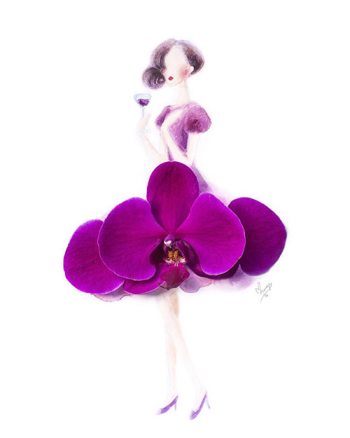 culturenlifestyle:  New Whimsical Flower &amp; Fashion Hybrid Illustrations by Limzy  Malaysian 