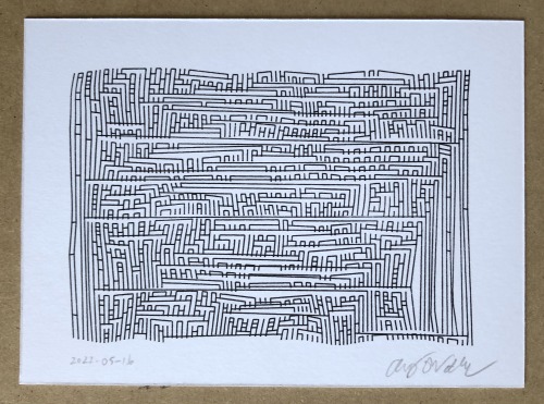 Plotter Postcard: Block Arch FillTwo versions on this one!I had an idea for a fill algorithm which w