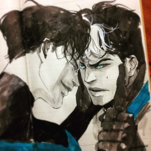 Dick&amp;Jason#doodle #drawing#nightwing #redhood #jasontodd #dickgrayson #brothers