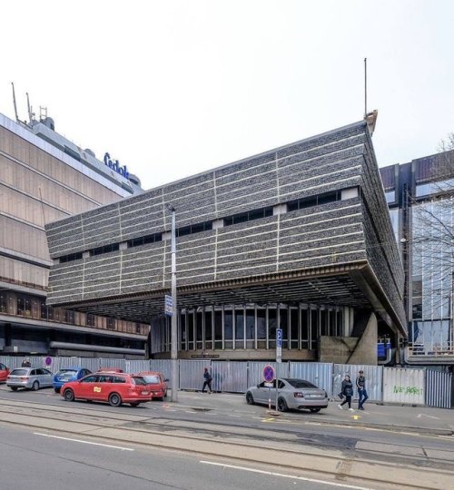 socialistmodernism:Transgas Building Prague, Czech RepublicBuilt in 1975. Demolished in 2019.archite