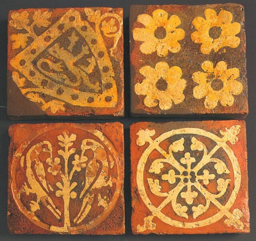 effervescentaardvark:  Inlaid tiles from Tintern Abbey, dating from the later 13th century.source: &