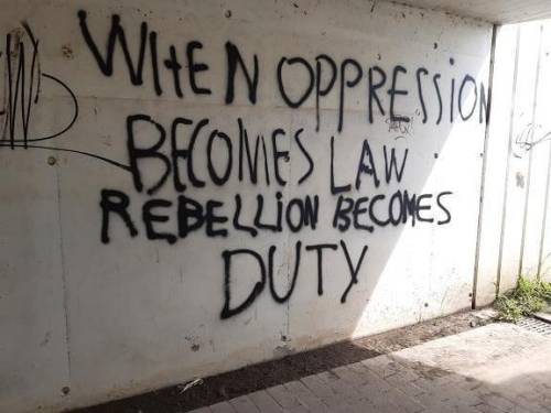 &ldquo;When injustice becomes law, rebellion becomes duty&rdquo; Seen in Melle, Belgium