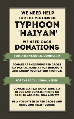 detective-comics:  kupritcho-deactivated20131215: UPDATED Guys, Can you donate just cents or dollars for the victims of Typhoon ‘Haiyan’ or we called ‘Yolanda’ here in our country. Please guys, this is really serious. The words in the graphic