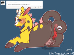 poke-pornmasters:  I love this pokemon.  Thank you anon for the great request! -Whimsy  OH MY GOD FFFF it&rsquo;s probably not a very well known fact, but i really like girafarig ^///^