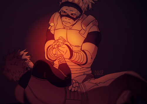 ricedoesart:“Why are you crying shitty hair? This is why I brought you with me”OFA kiribaku, time tr