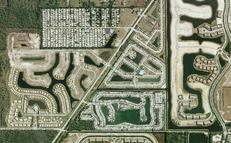  human landscapes in south west florida from google earth (via the big picture) illustrate