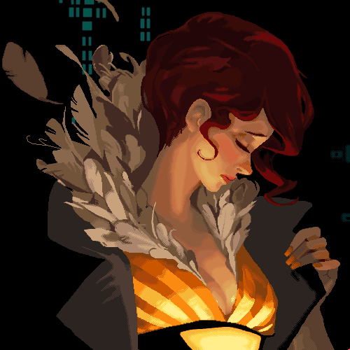 aureliawarleader:Took a break from Aurelia to do this pixel art avatar of Red from Transistor. This 
