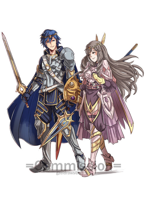 gzeidraws:Exalt!Chrom and Queen!Sumia as requested by @crispytpThank you for commissioning me :D