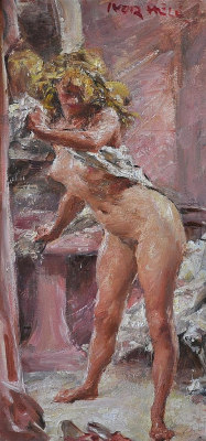 art-mirrors-art:   Ivor Henry Thomas Hele - After the Shower (1968) 