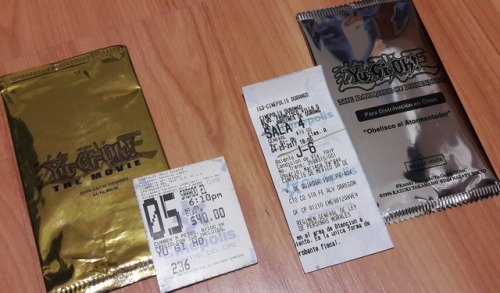Yu-Gi-Oh fan then. Yu-Gi-Oh fan now. Card and movie ticket from 2004 / Card and movie ticket from 20