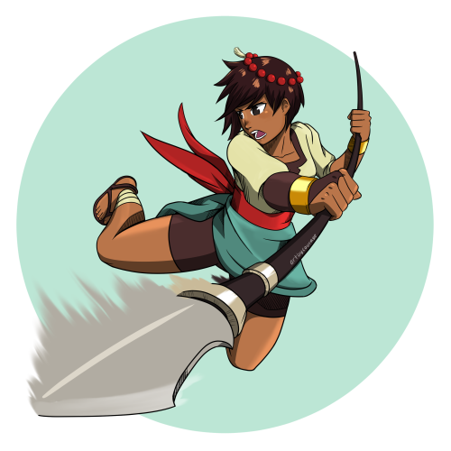 Ajna uses Pirate&rsquo;s Leap to attack! Fantastic fan art by artbycourage on Instagram.&nb