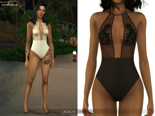 merakisims: Acalia swimsuit  3 swatches teen to elder custom thumbnail base game compatible fre