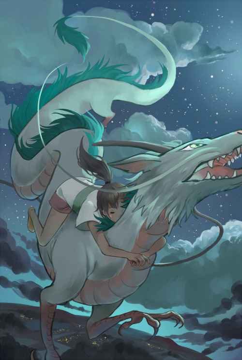 77chen:Spent the last few weeks of school rewatching Spirited Away, Howl’s Moving Castle, HTTYD2, an