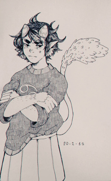 I needed a Karkat with a big sweater and a skirt that&rsquo;s allSorry 4 the very bad resolution