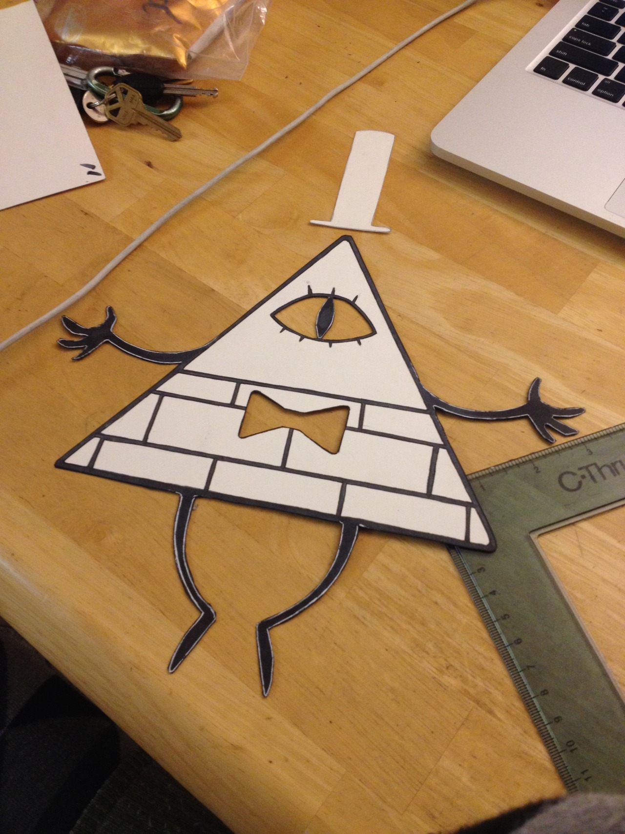 awaicu:  Bill Cipher - Gravity Falls fanart! He’s up in the window of our apartment