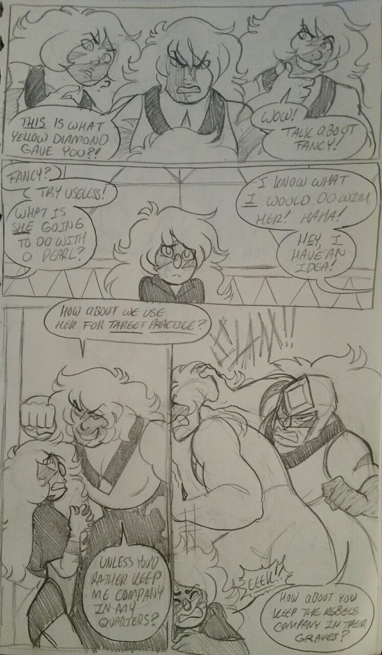 redheadlioness:  More from my Jasper!Pearl AU.  The other Jaspers had mixed reactions