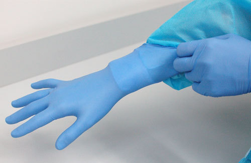 Medium powder free nitrile gloves