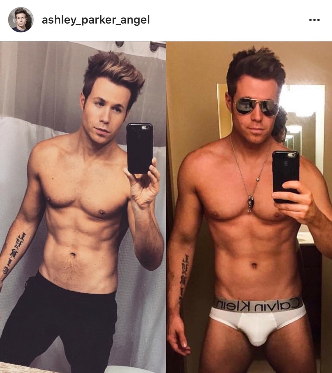 celebritybodybuge:  Ashley Parker Angel from O-Town and Wicked  Instagram Part 3