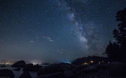just–space:  Milky Way over Lake Tahoe