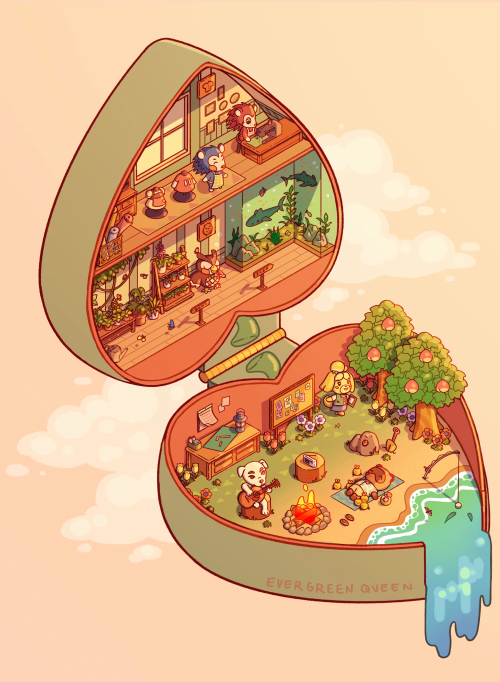 galactic-crossing: “Animal Crossing Polly Pocket ”, by @evergreenqveen[OG Source Here]