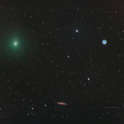 The Comet, the Owl, and the Galaxy #nasa