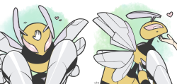 iolisdraws:  i want to pet one..!! big buzzy babies. 