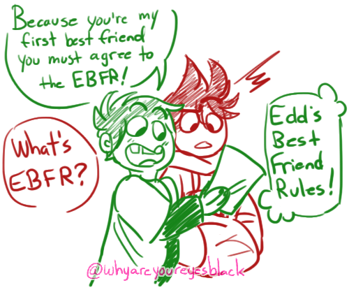 whyareyoureyesblack: @baconcolaweek Day 1!  I like to think Edd and Tord became