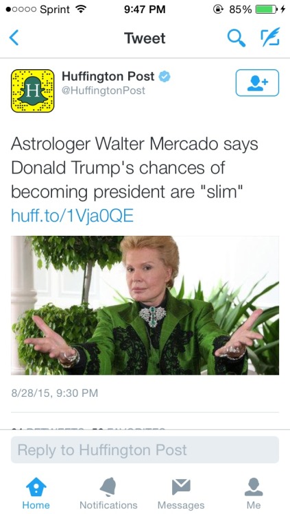 uglynewyork:  We can rest easy. My son Walter Mercado knows all. 