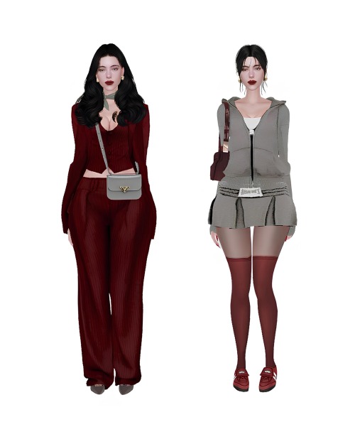 Grey And Red Bellonas Outfits