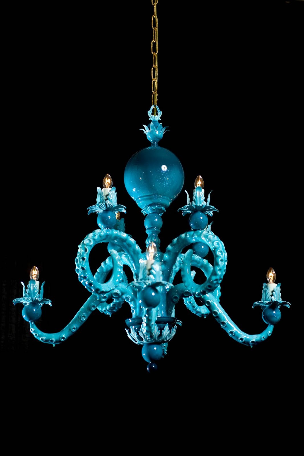 lady-grae:  staceythinx:  Octopus chandeliers by Adam Wallacavage  I think I need