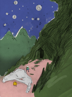 The Mountain Concept Drawing By Writer/Storyboard Artist Sam Aldenadventure Time