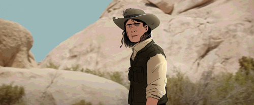 osombu: did some screen cap redraws of the big enough music video but with red dead characters bc i 