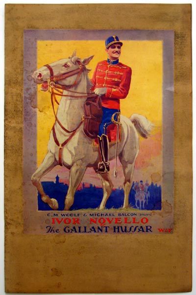 Promotional items for The Gallant Hussar (1928), dir. Géza von Bolváry
