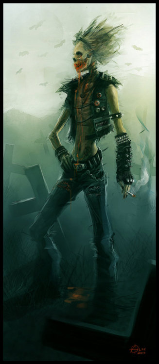 ubernoir:anorexic punk demon by alexnegrea