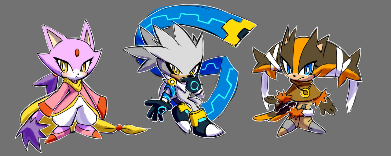 Redesigning sonic characters day 4: Silver and Blaze! : r/SonicTheHedgehog