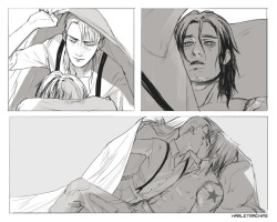 Onorobo:hamletmachine:pre-Serum Steve X Winter Soldier Bucky (Inspired By A Scene