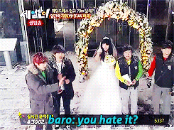 pandreos:  baro in a wedding dress, in heels and it’s snowing   