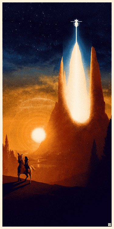 xombiedirge:Distant Lands by Matt Ferguson / Tumblr / Website / Twitter12″ X 24″ screen prints, S/N editions of 50. Part of Matt’s solo art show, “Distant Lands“ opening March 27th, 2015, at the Bottleneck Gallery / Facebook.The Hobbit