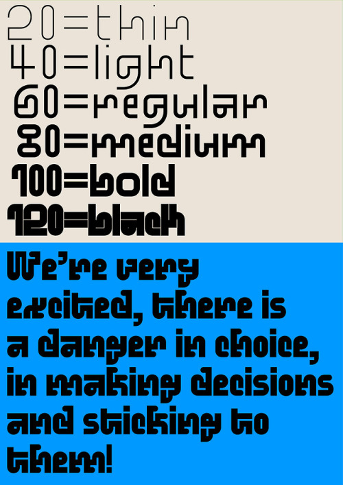 bb-bureau: 2 grid inspired typefaces!Standard (6 weights): 20, 40, 60, 80, 100 and 120Pickle-Standar