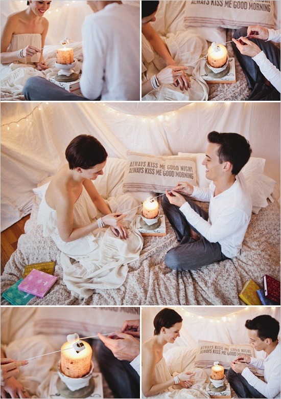 moreweddings:  Camping themed engagement  