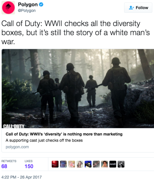 clophalla: appel-likes:  the-realest-asami:  diarrheaworldstarhiphop: >gaming “”“”“”“"journalism”“”“”“”“ >game takes place in German occupied France and presumably later on Germany itself >why they white tho